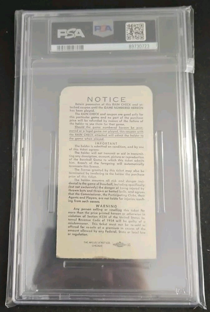 1959 World Series Game 1 Ticket Stub PSA 2 Sandy Koufax World