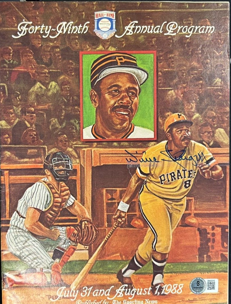 Willie Stargell Autographed 1988 Baseball Hall of Fame Program BAS Pirates