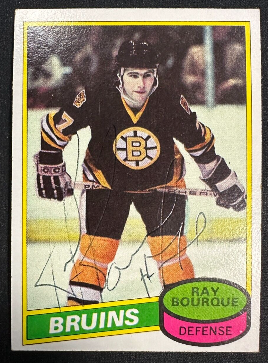 1980-81 Topps Ray Bourque Autographed Rookie Card #140 HOF