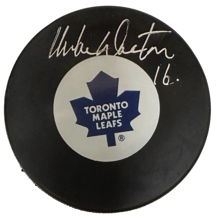 Mike Walton Autographed Toronto Maple Lea Hockey Puck NHL BAS