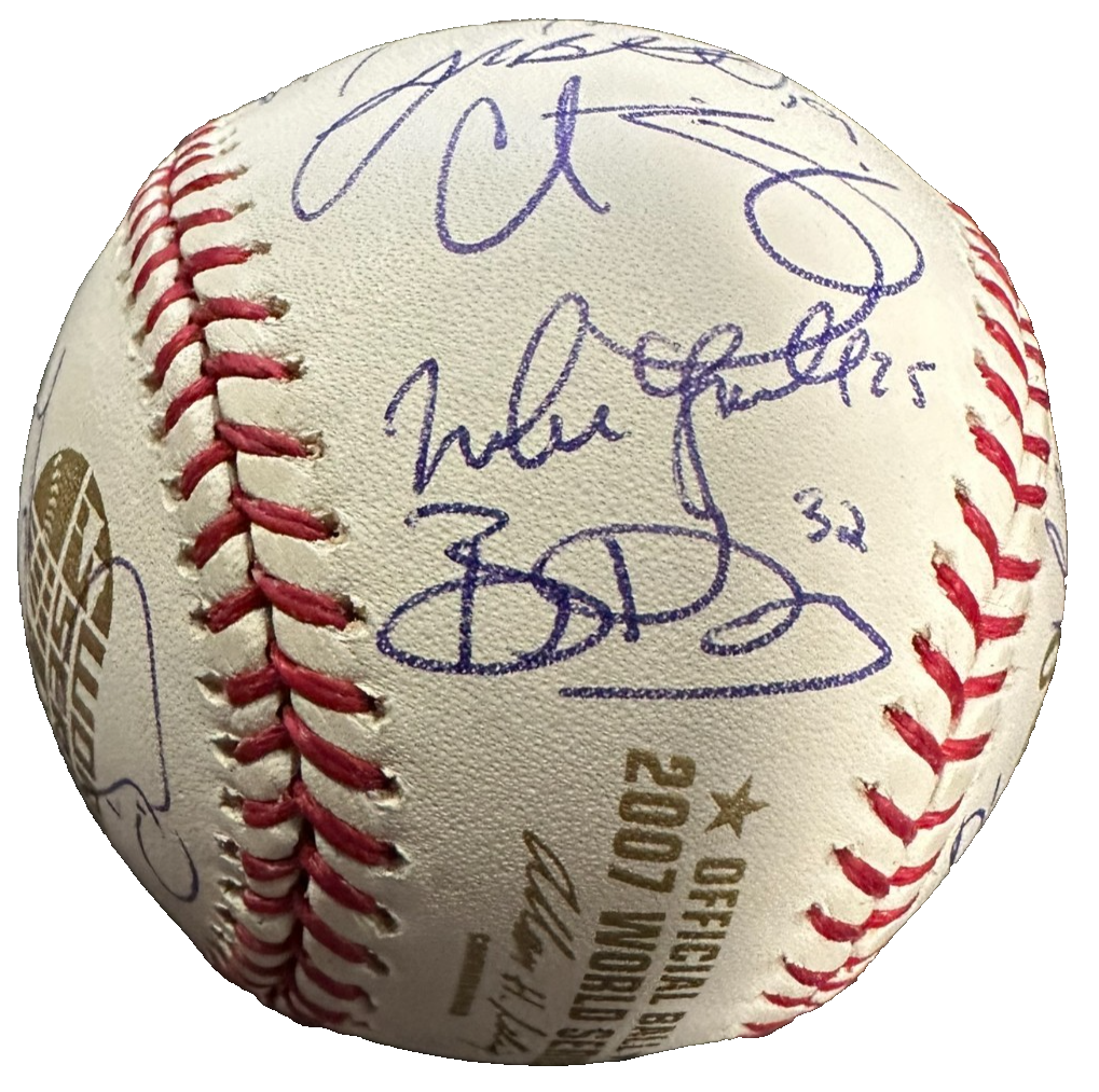 2007 Boston Red Sox Team Autographed Baseball Schilling Wakefield Lowell BAS