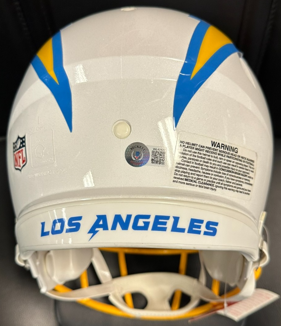 Justin Herbert Autographed Full Size Los Angeles Chargers Authentic Helmet BAS
