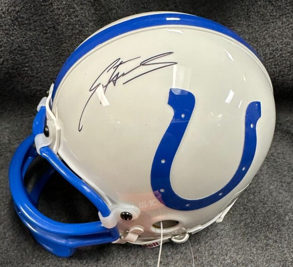 Edgerrin James Autographed Baltimore Colts Mini Helmet NFL