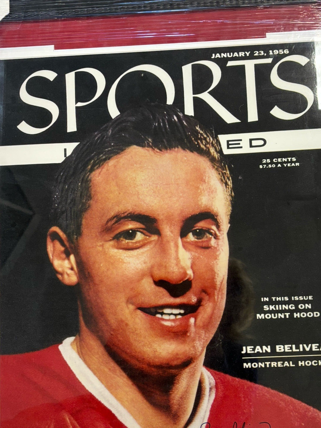 Jean Beliveau Signed Photo 16x20 HOF Montreal Canadiens w /COA