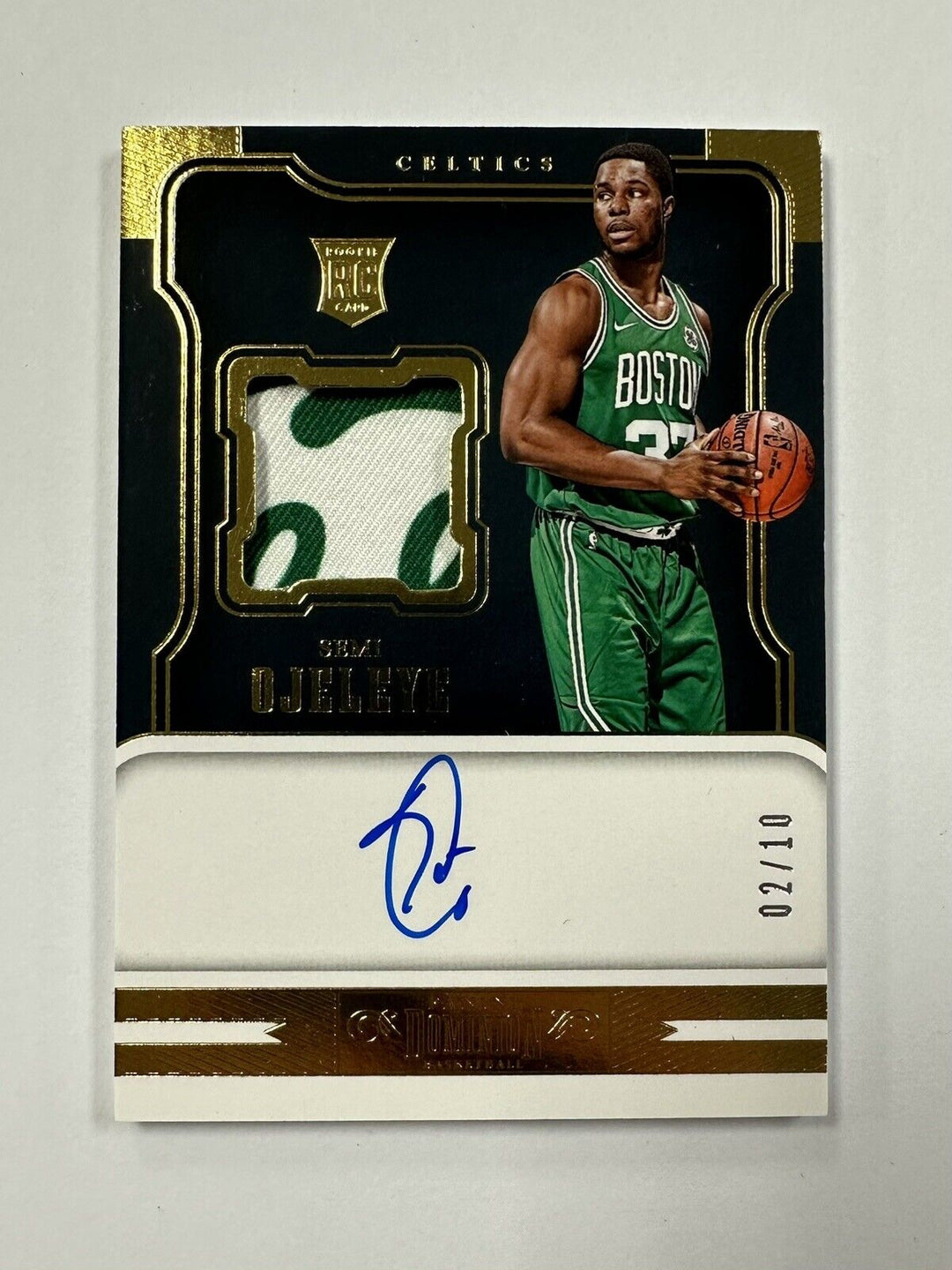 2017-18 Panini Dominion Semi Ojeleye Gold RPA 2/10 GE Patch