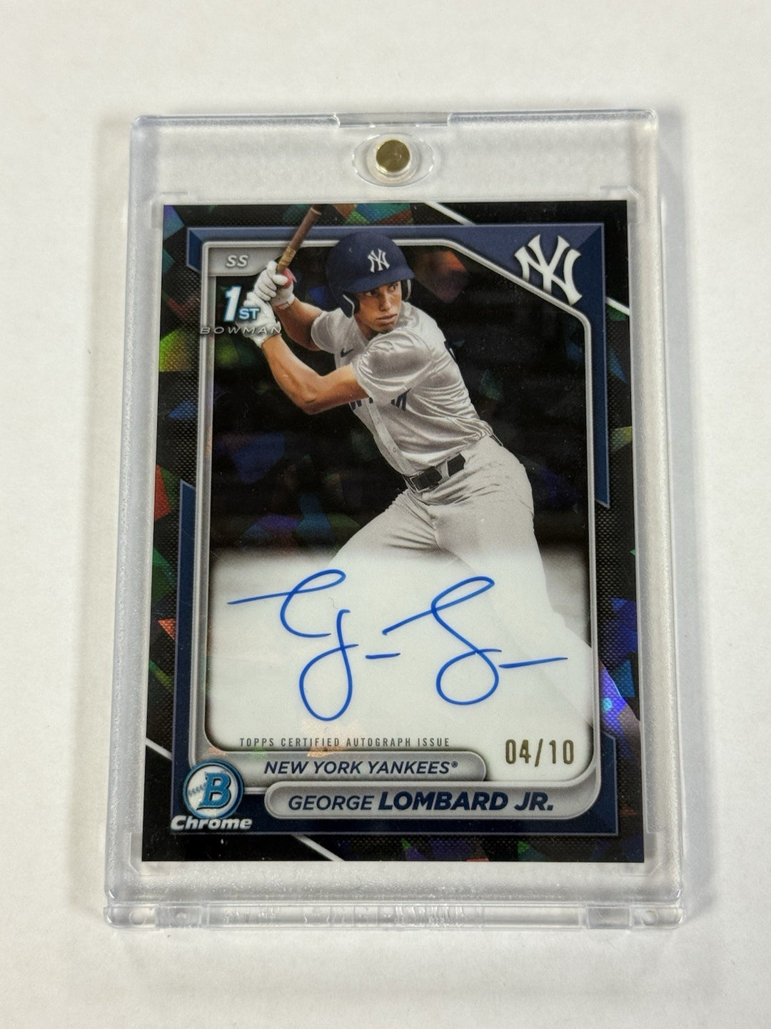 2024 Bowman Sapphire George Lombard Jr Black Auto /10 