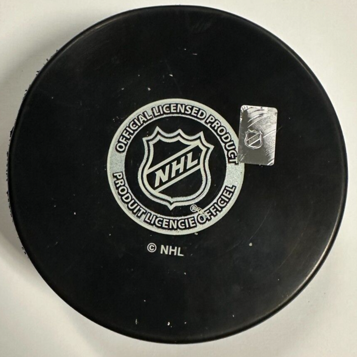 John Blue Autographed Boston Bruins Hockey Puck NHL