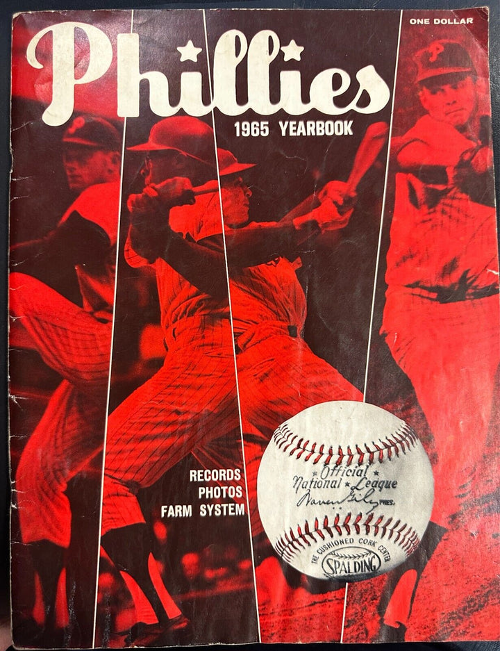 1965 Philadelphia Phillies Baseball Yearbook Bunning Wise Allen Callison