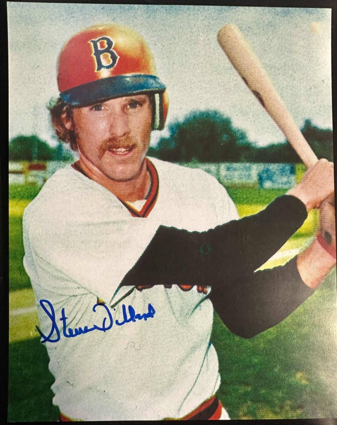 Steve Dillard Autographed 8x10 Photo 1975 Boston Red Sox