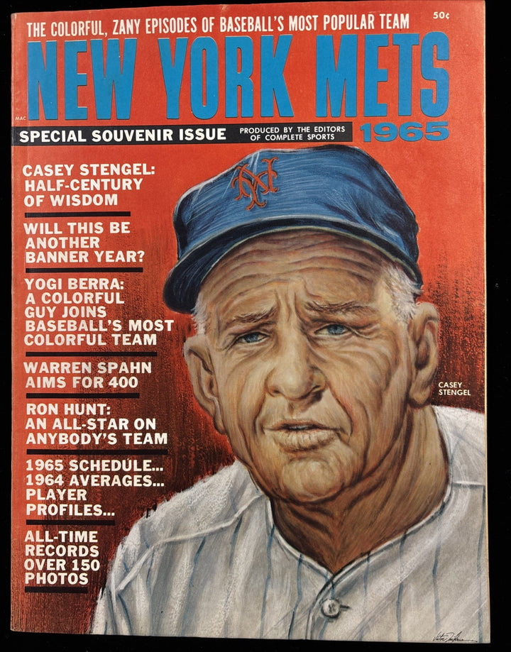 1965 - NEW YORK METS Special Magazine Casey Stengel