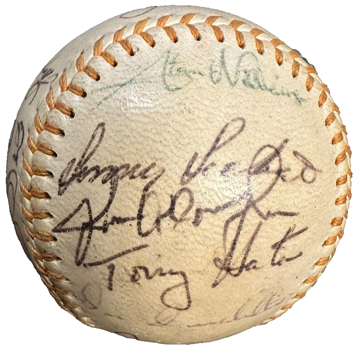 1967 Cleveland Indians Team Autographed Baseball Horton Tiant Maye