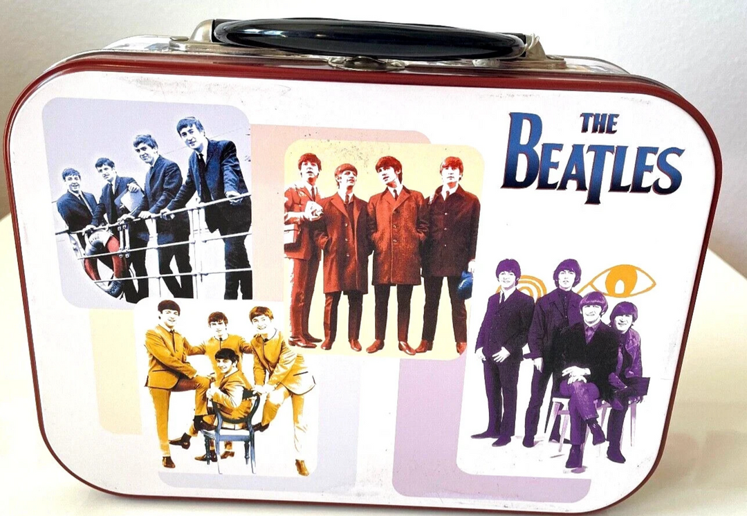 Vintage Beatles Metal Lunchbox Tin Tote Apple Vendor 2000