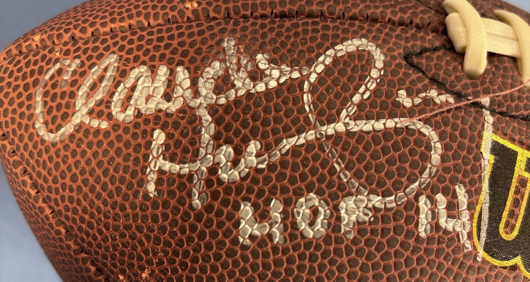 Claude Humphrey HOF Signed Wilson Football Atlanta Falcons Sportsworld COA