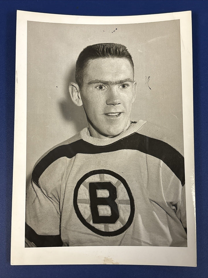 1950’s Leo Labine Original Boston Bruins Associated Press Wire Photo 7x9