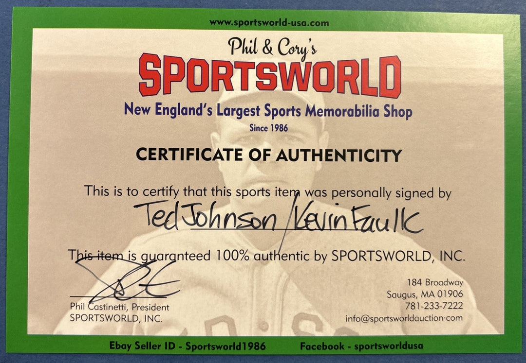 Ted Johnson Kevin Faulk Autographed Super Bowl XXXVIII NE Patriots Poster