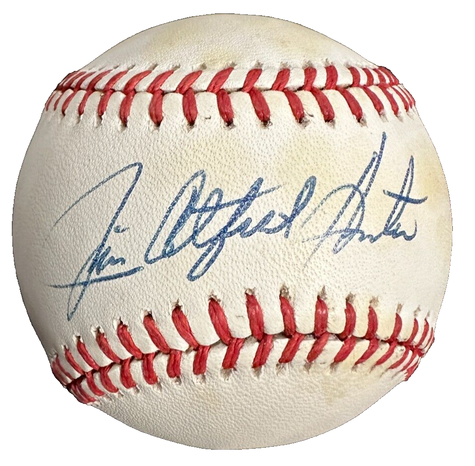 Jim Catfish Hunter Autographed American League Baseball HOF A's Yankees