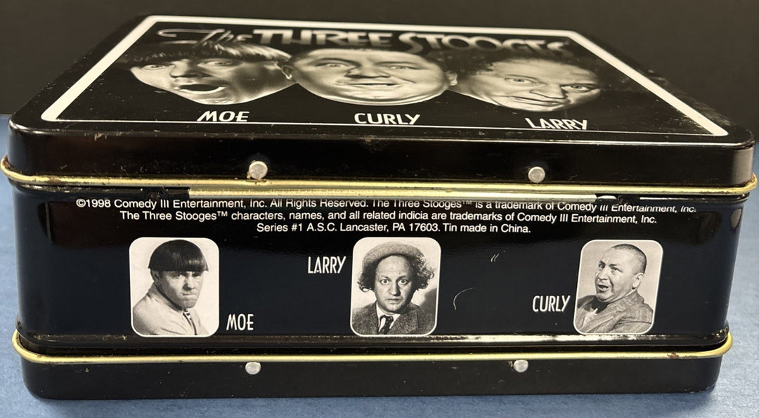 The Three Stooges Tin Lunch Box Collectible Vintage 1998