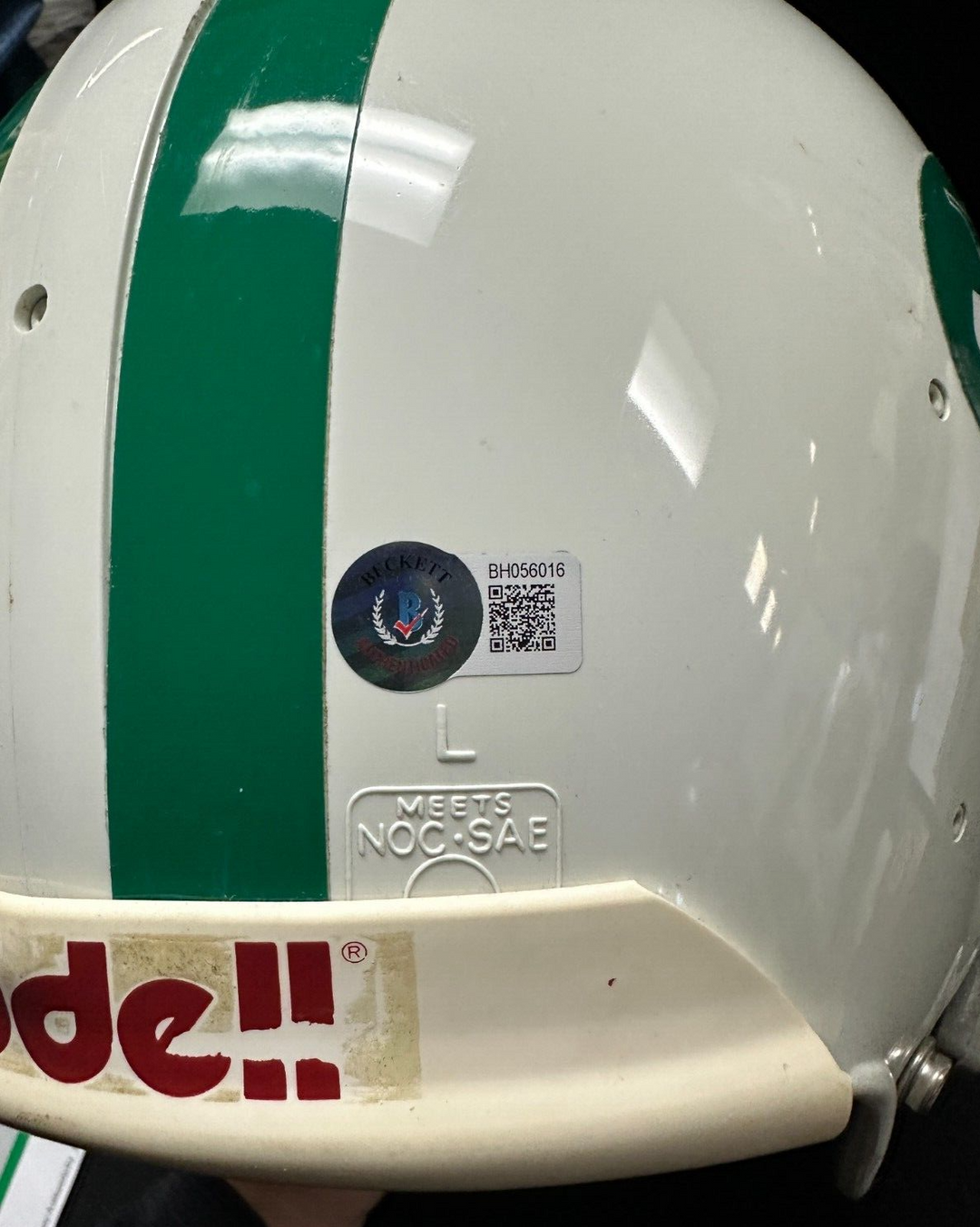 Joe Namath Signed New York Jets Helmet W/ Good Luck & Go Jets & Broadway Joe BAS