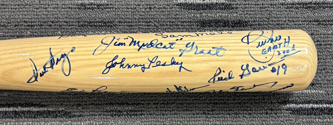 2001 Sox Exchange Fantasy Camp Signed Baseball Bat Johnny Pesky Bob Stanley Etc.