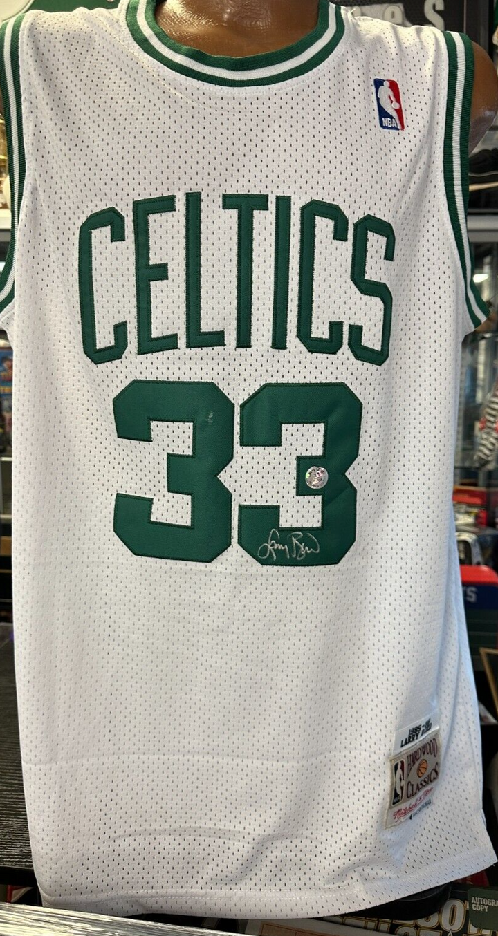 1985-86 Larry Bird Autographed Boston Celtics Hardwood Classics White Jersey NBA