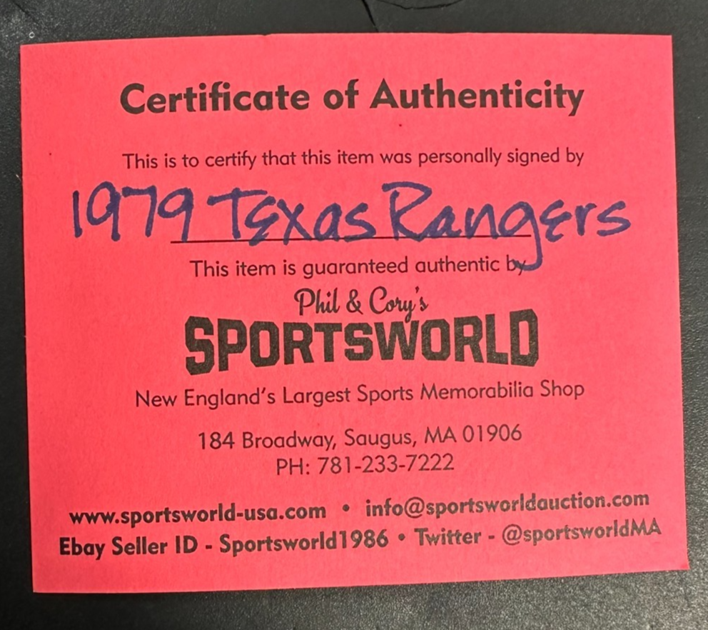 1979 Texas Rangers Team Autographed Baseball