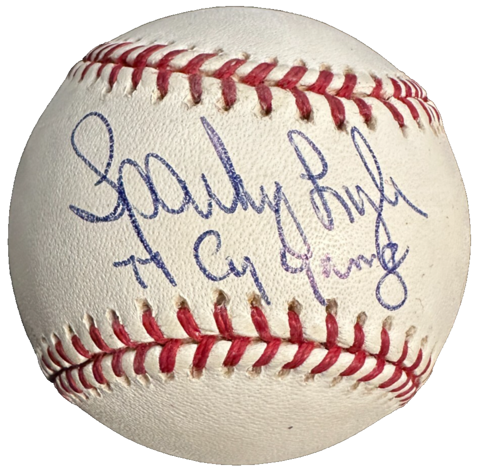 Sparky Lyle Autographed Official Major League Baseball W/ 77 Cy Young Yankees