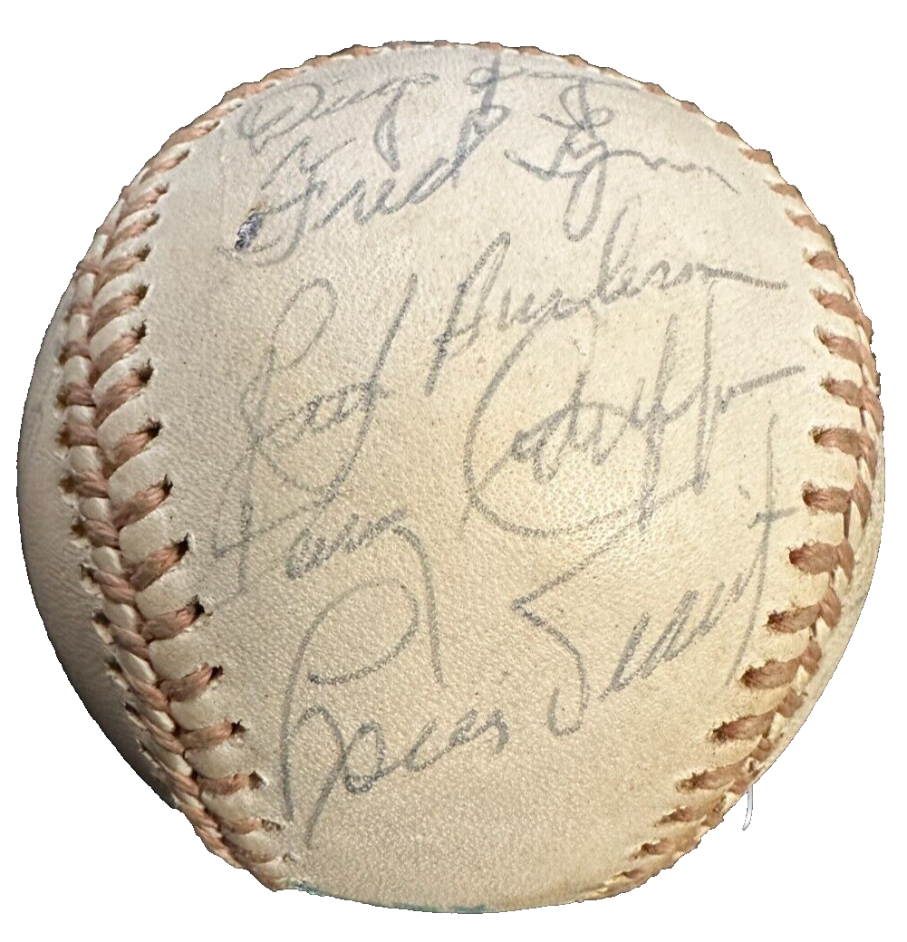 1975 Boston Red Sox Team Autographed MacPhail Baseball Rice Lynn Evans Tiant BAS