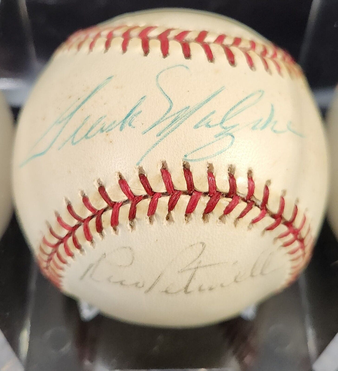 Frank Malzone & Rico Petrocelli Signed A.L. Baseball Boston Red Sox COA 