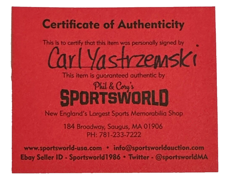 Carl Yastrzemski Signed Fenway Park 100th Anniversary Baseball W HOF 89 TC 1967