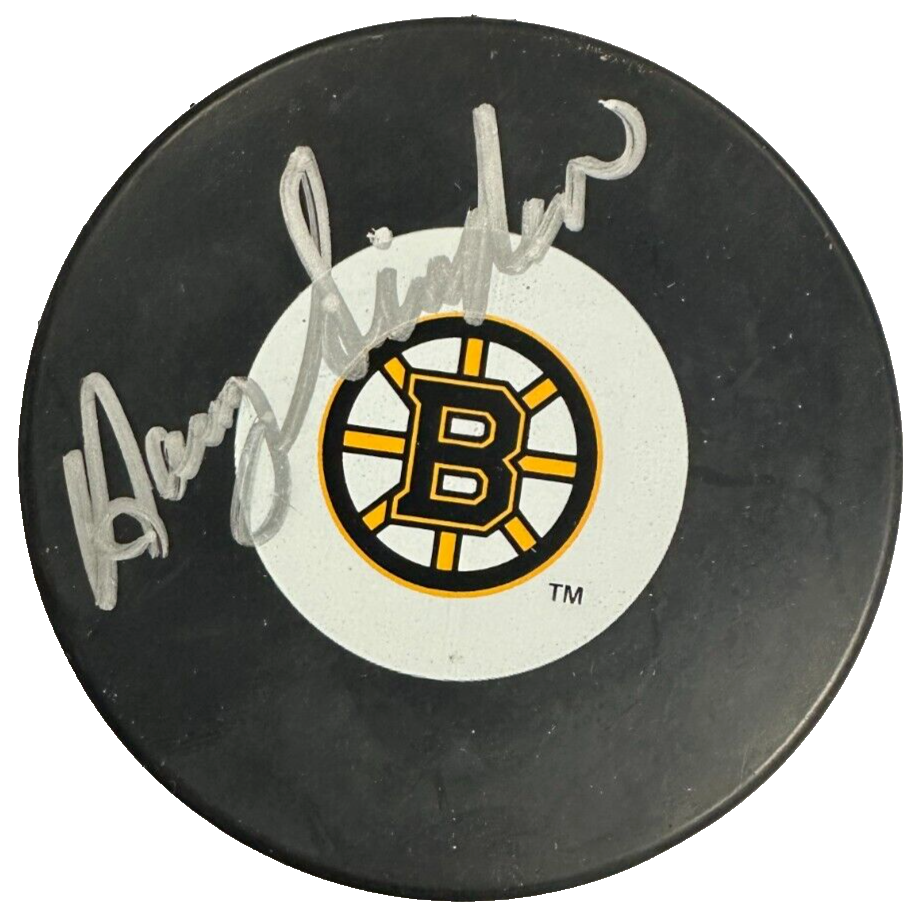 Harry Sinden Autographed Boston Bruins Hockey Puck HOF BAS
