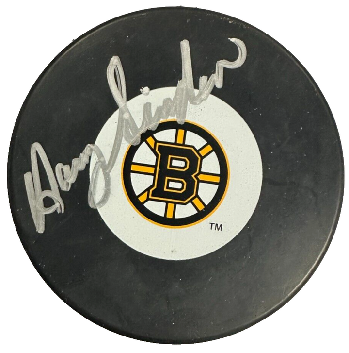 Harry Sinden Autographed Boston Bruins Hockey Puck HOF BAS