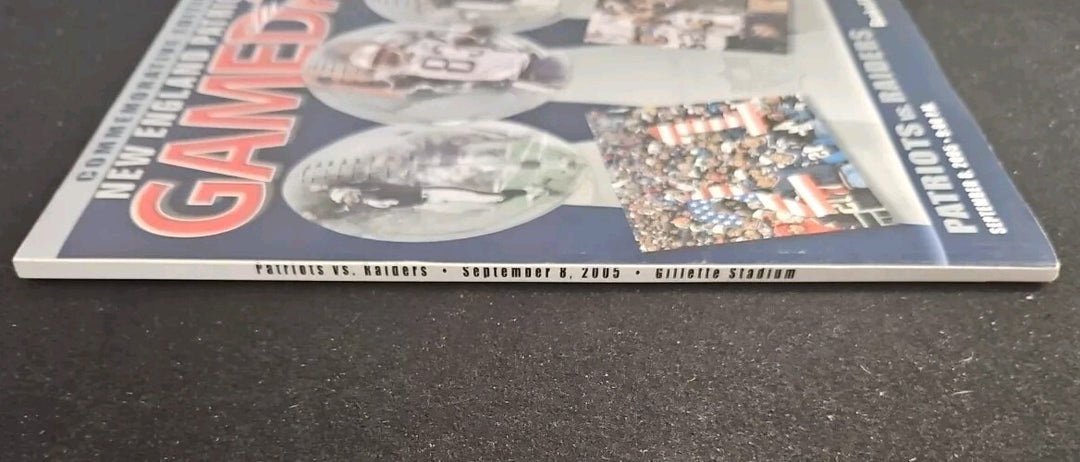 9/8/05 Patriots vs. Raiders Program & Ticket Superbowl Banner Ceremony