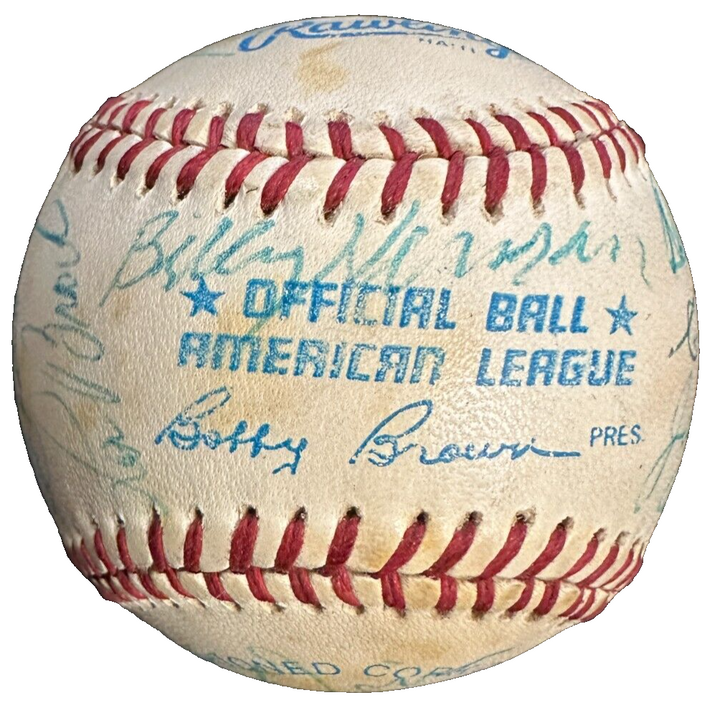 Baseball Hall of Famers Autographed Baseball Mize Ford Gehringer Sewell BAS