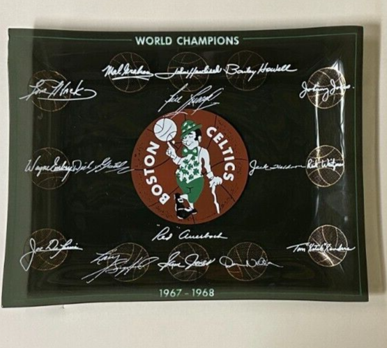 1967-68 Boston Celtics World Champions Glass Candy Dish / Ashtray