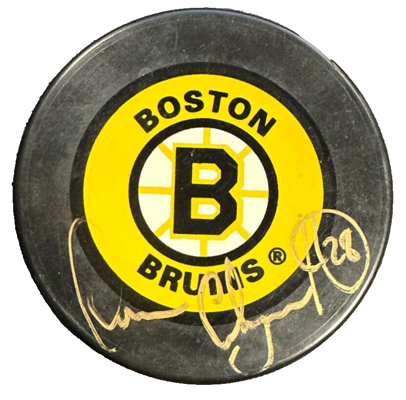 Dean Chynoweth Autographed Boston Bruins Hockey Puck NHL