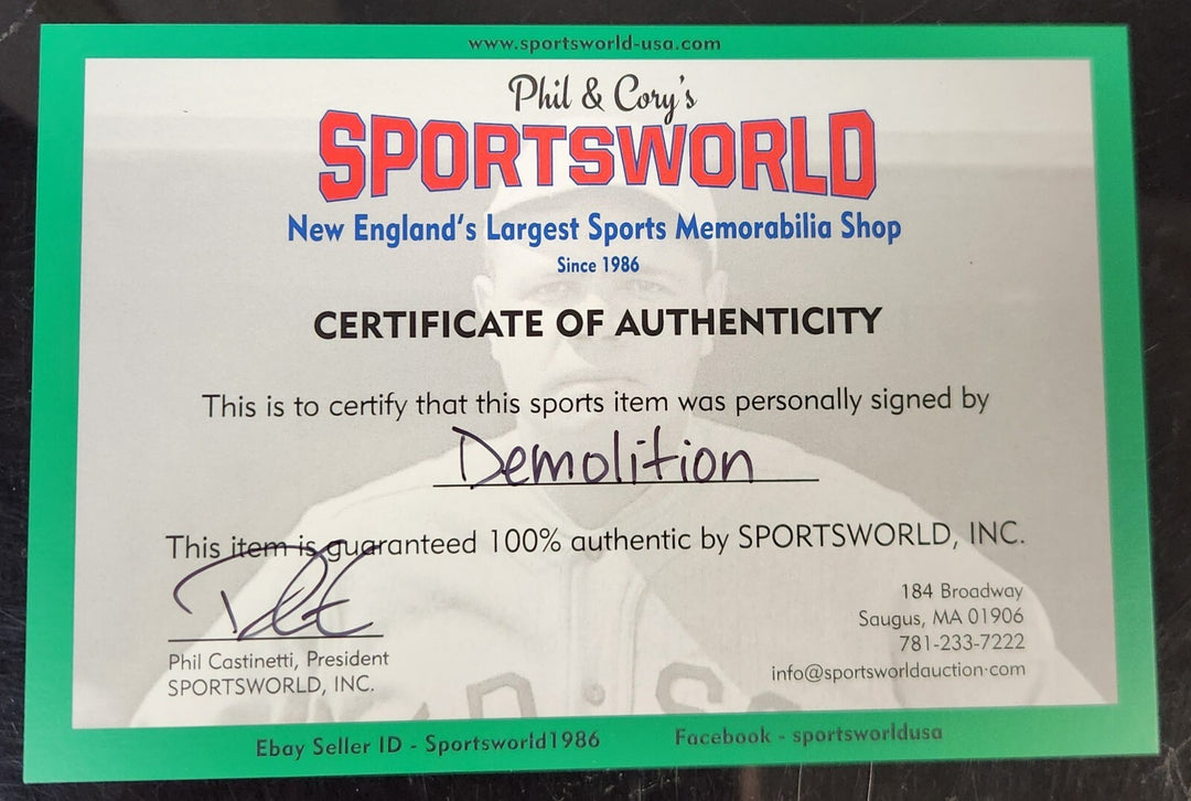 Ax & Smash Demolition Signed 8x10 Photo Wrestling WWE COA