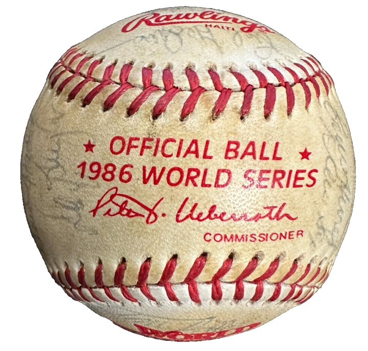 1986 Boston Red Sox Team Signed World Series Baseball BAS Seaver Clemens Rice