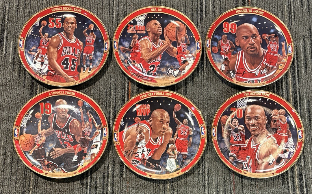 Michael Jordan Upper Deck Return To Greatness Porcelain Plate Set Of 12