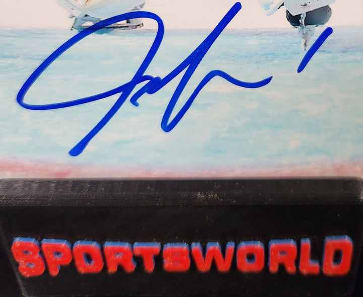 Jeremy Swayman Signed 8x10 Photo Boston Bruins Maine Black Bears Beckett COA