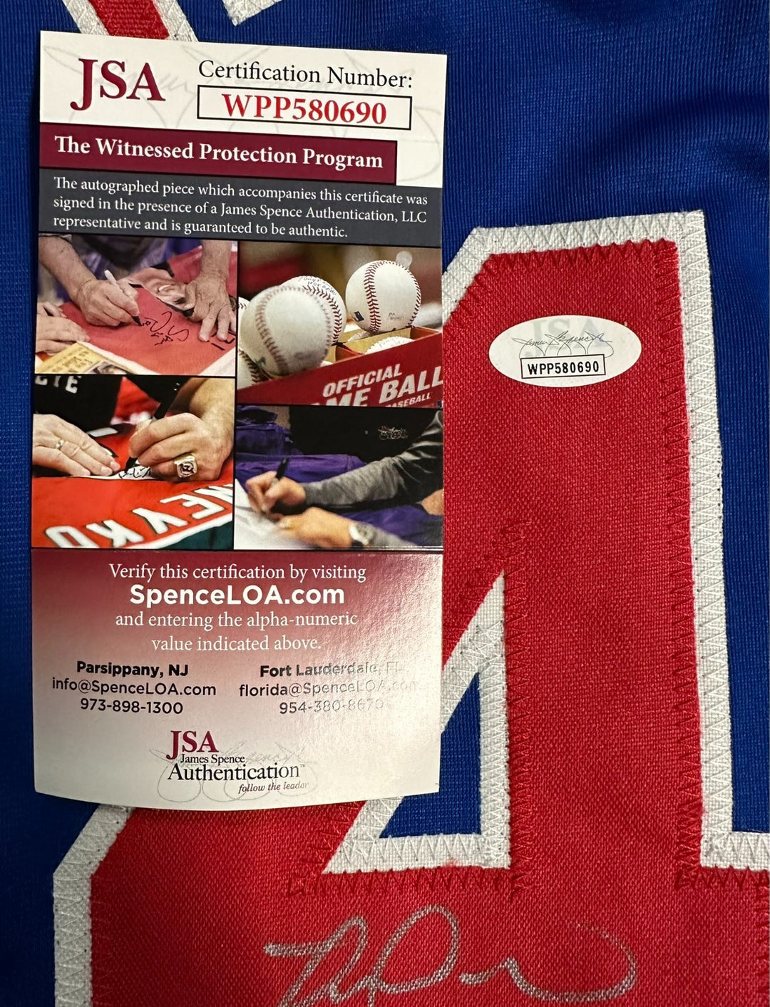 Miguel Montero Autographed Chicago Cubs Replica Stats Jersey JSA