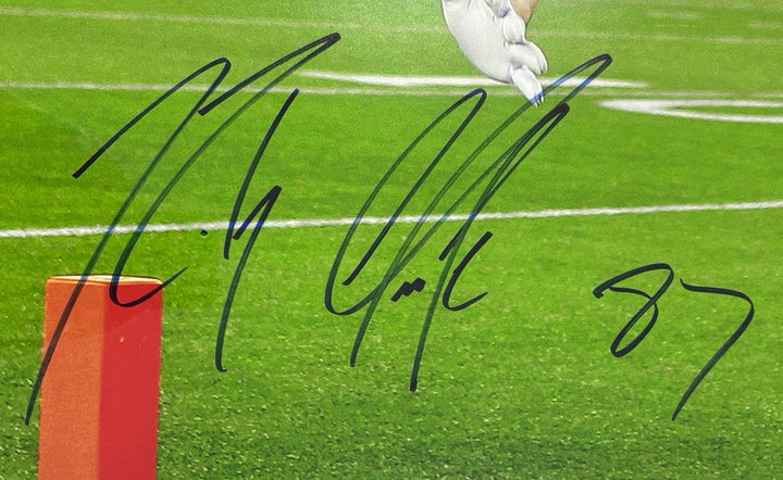 Rob Gronkowski Framed Signed 38x33 Photo Beckett LOA New England Patriots
