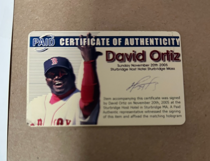 Framed David Ortiz Autographed 16x20 2003 ALCS Photo Red Sox HOF