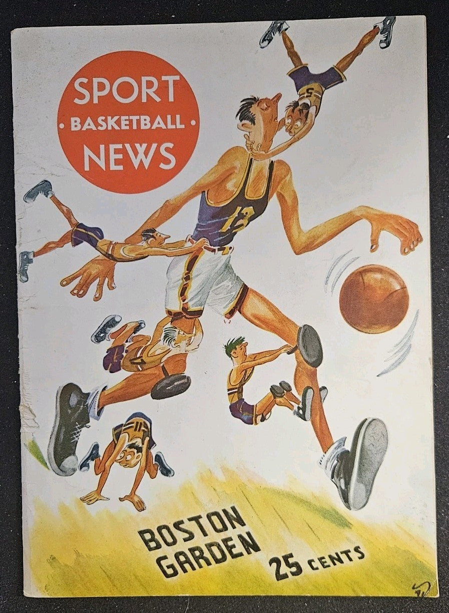 December 22 1949 Boston Celtics vs. Minneapolis Lakers Program George Mikan