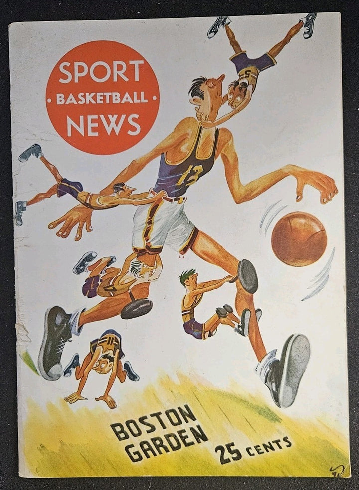 December 22 1949 Boston Celtics vs. Minneapolis Lakers Program George Mikan