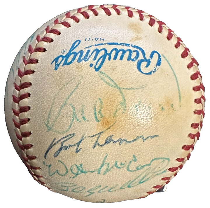 Baseball Hall of Famers Autographed Baseball Mize Ford Gehringer Sewell BAS