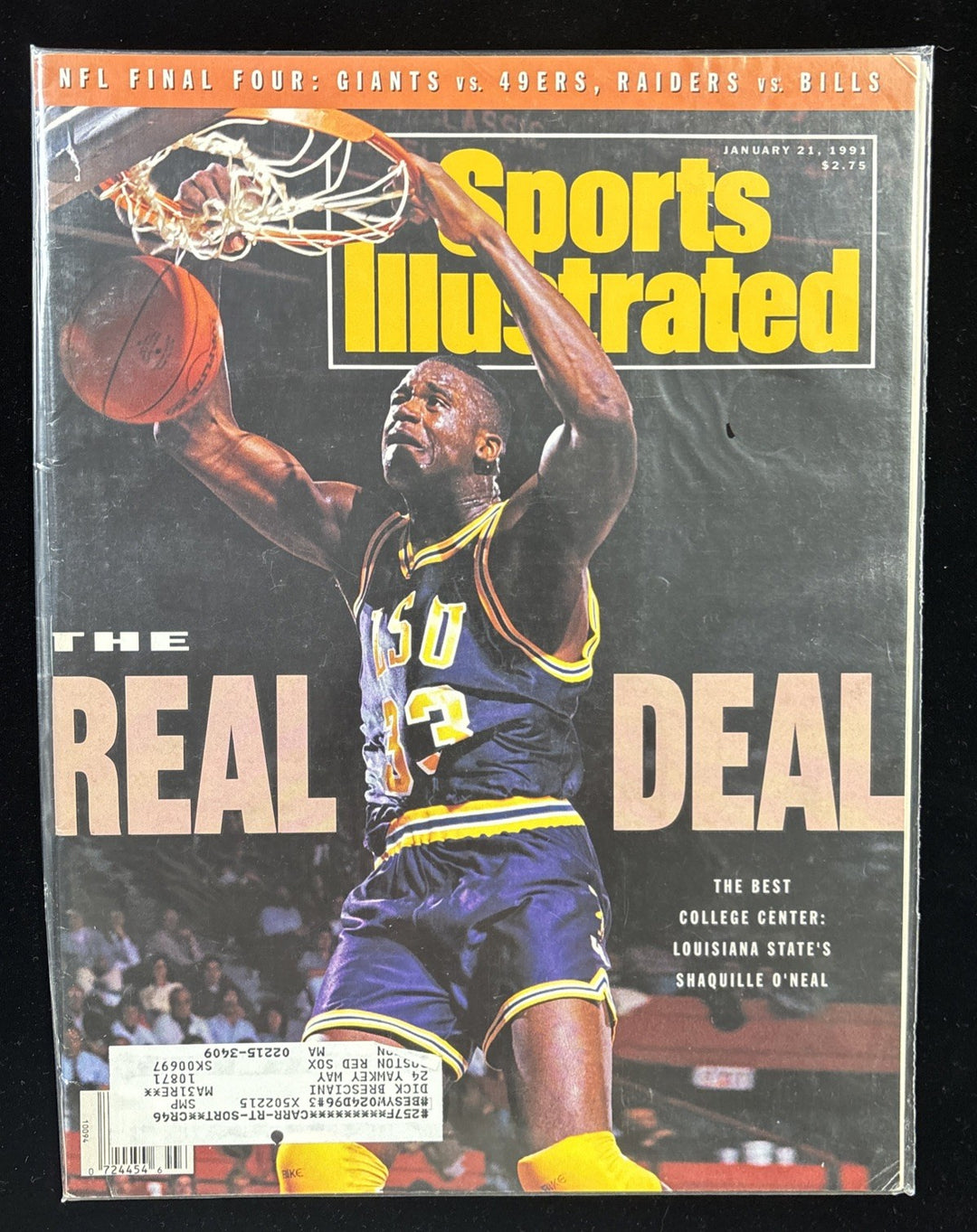 January 21 1991 Sports Illustrated Shaquille ONeal First Cover LSU Tigers