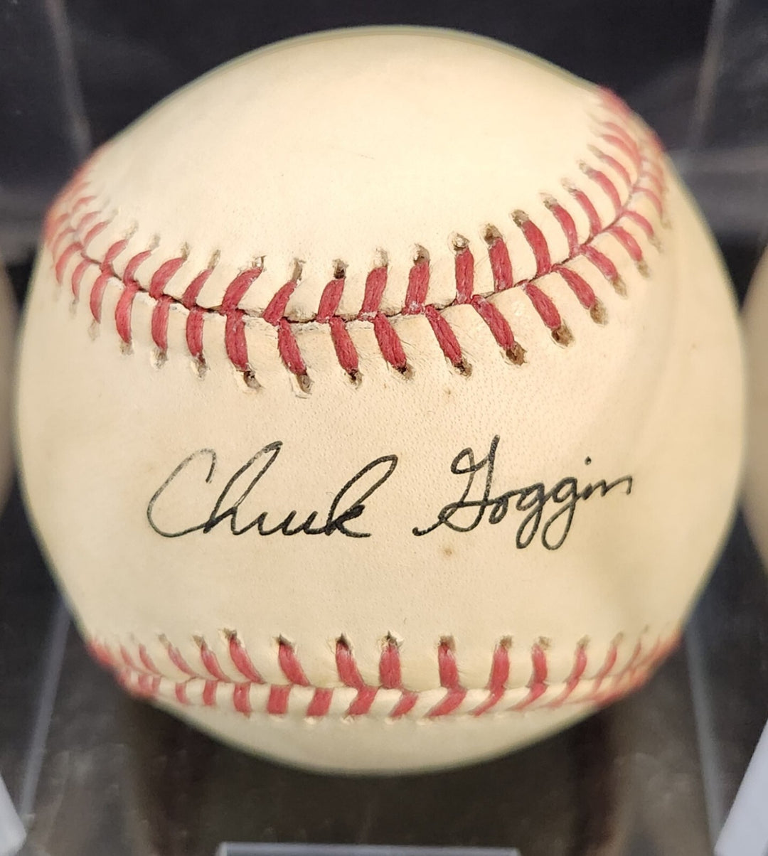 Chuck Goggin Signed Wilson Baseball Red Sox Vietnam Purple Heart Bronze Star COA