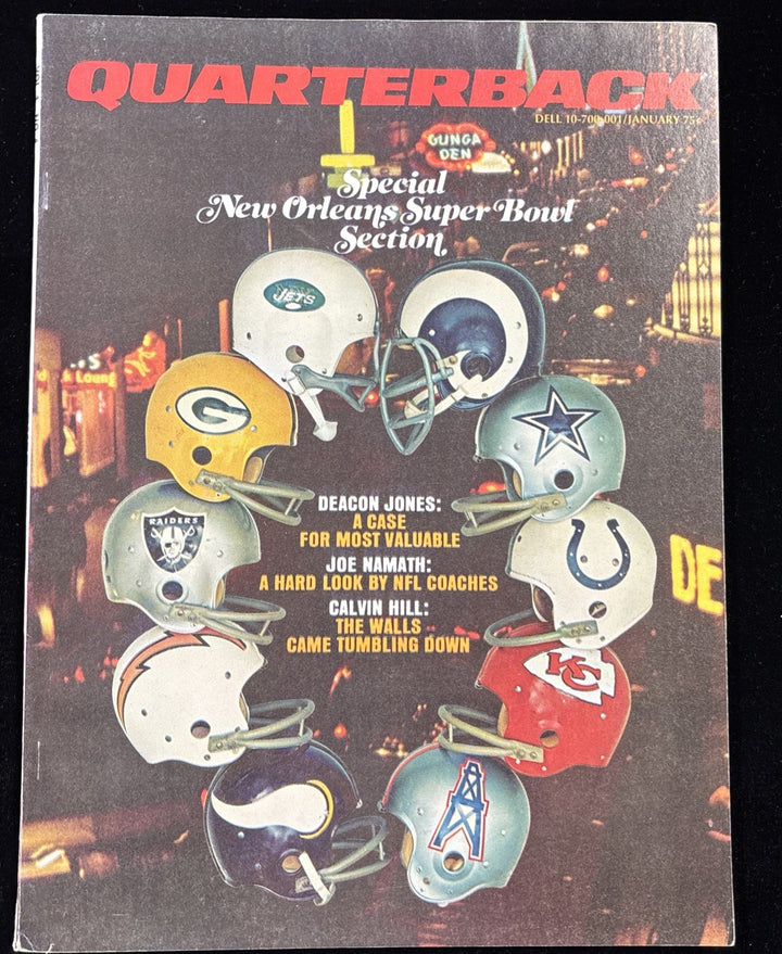 January 1970 Quarterback Magazine Deacon Jones / Joe Namath / Calvin Hill