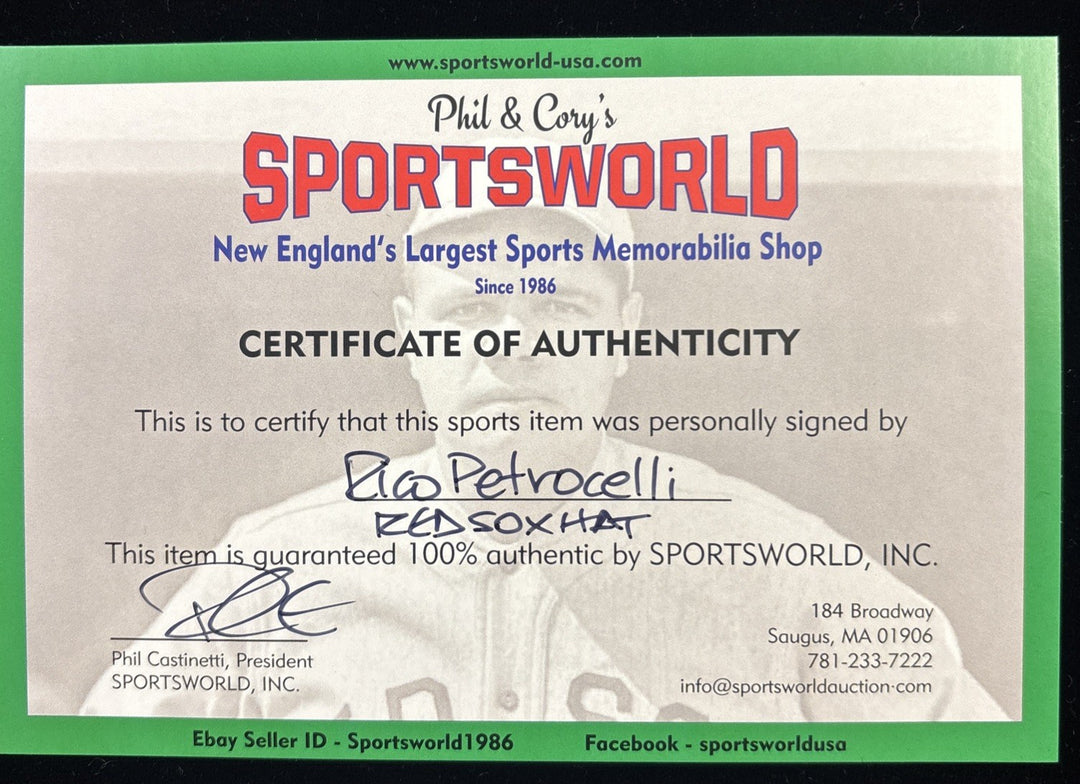 Rico Petrocelli Autographed Boston Red Sox Baseball Hat 2x All-Star COA