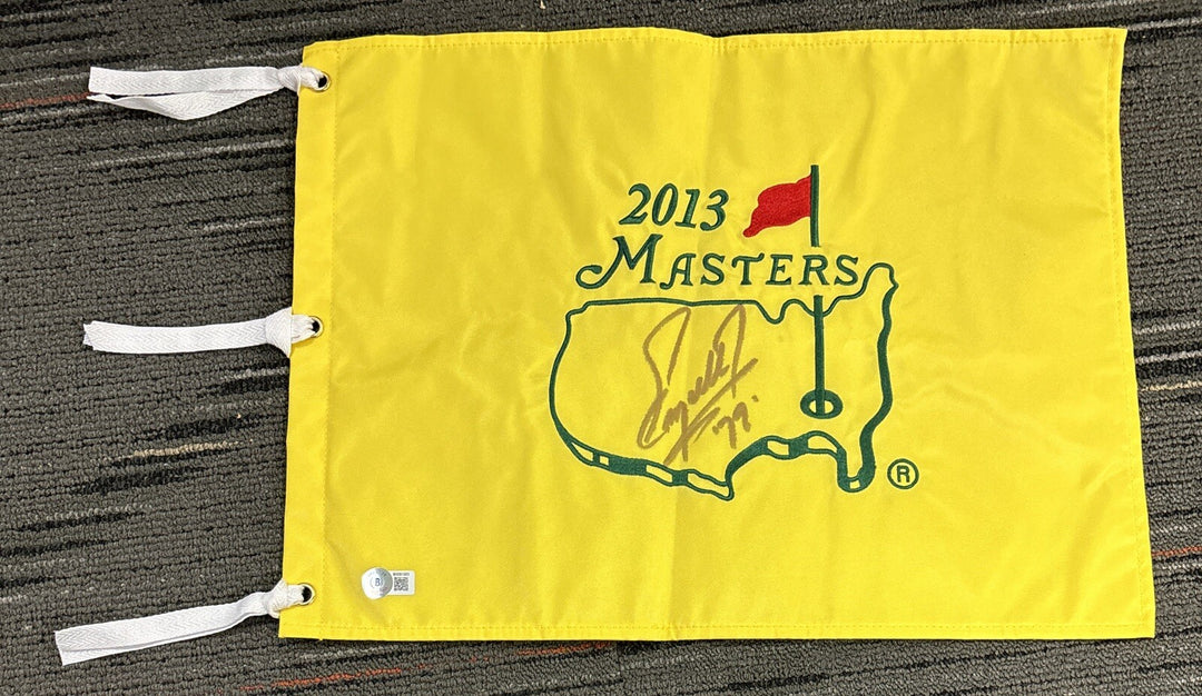 Fuzzy Zoeller “79” Signed 2013 Augusta Masters Golf Pin Flag Beckett Hologram